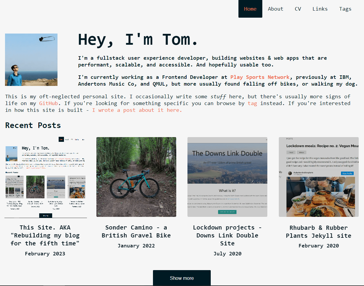 This Site. AKA "Rebuilding my blog for the fifth time" thumbnail image